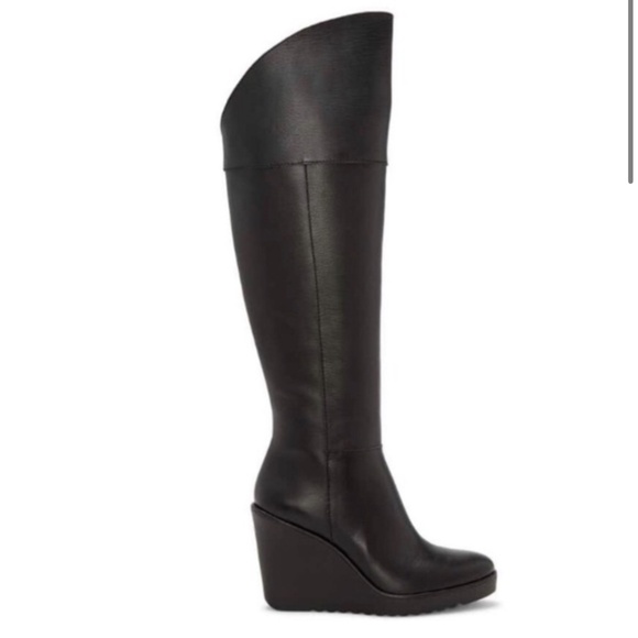 Lottee Wedges Platforms Heeled Leather moto rockstar riding Whimsygoth pointed - Picture 1 of 3